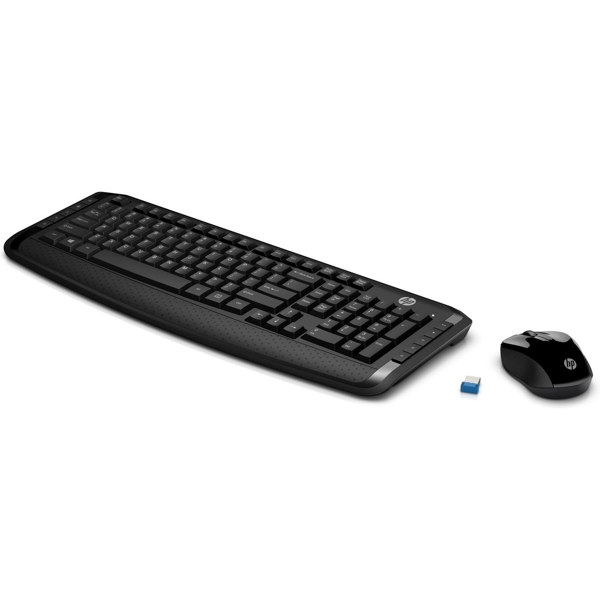 კლავიატურა+მაუსი HP Wireless Keyboard and Mouse 300 Black