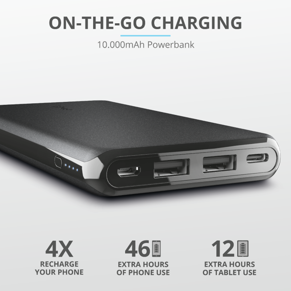 პორტატული დამტენი trust ESLA POWERBANK 10.000 mAh