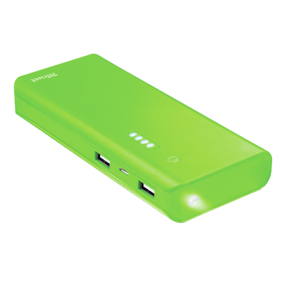 პორტატული დამტენი trust Primo Powerbank 10.000 mAh - green