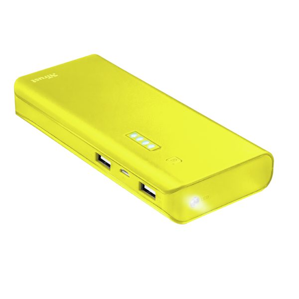 პორტატული დამტენი trust Primo Powerbank 10.000 mAh - yellow