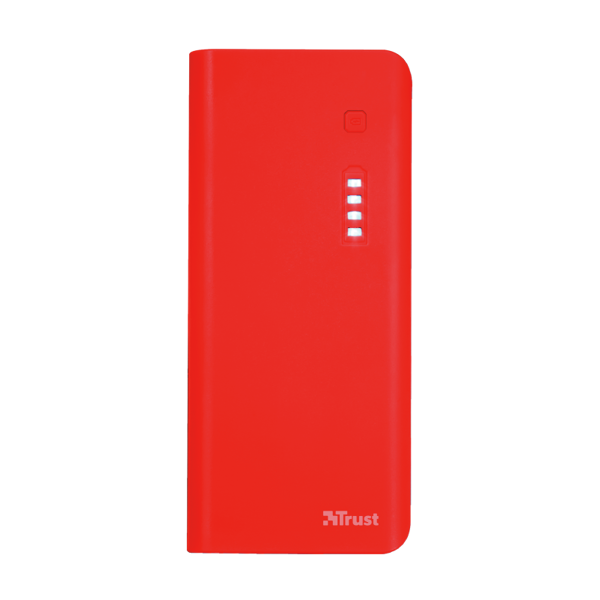 პორტატული დამტენი trust Primo Powerbank 10.000 mAh - red