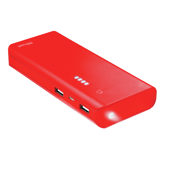 პორტატული დამტენი trust Primo Powerbank 10.000 mAh - red