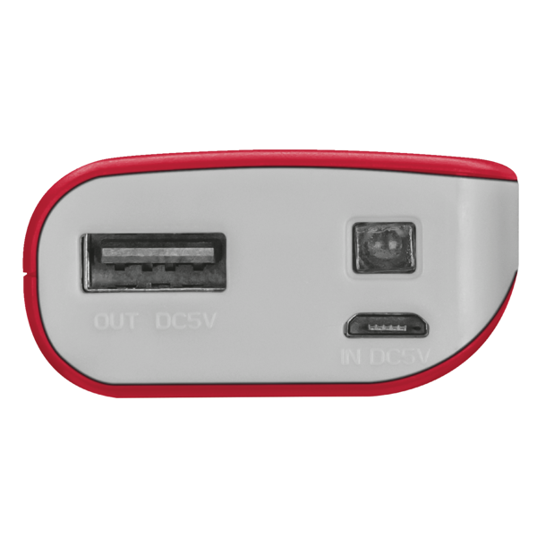 პორტატული დამტენი trust Primo PowerBank 4.400 Portable Charger - red