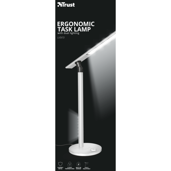 მაგიდის სანათი trust Lideo Ergonomic Task Lamp with dual lighting