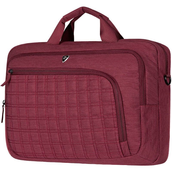 ნოუთბუქის ჩანთა 2E CBN9198BG 16" Laptop Bag, CrossSquares Burgundy