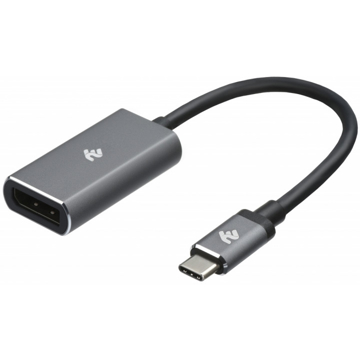 ადაპტერი 2E Adepter USB-C to DisplayPort, Aluminum casing, 0.2m