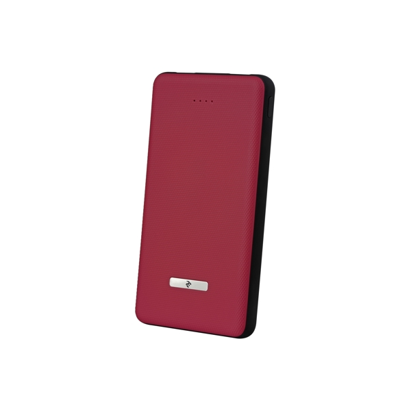 პორტატული დამტენი 2E PB1007AS Power Bank SOTA series Slim 10000 mAh, DC 5V, 2USB-2.1A&2.1A, red