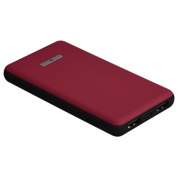 პორტატული დამტენი 2E PB1007AS Power Bank SOTA series Slim 10000 mAh, DC 5V, 2USB-2.1A&2.1A, red