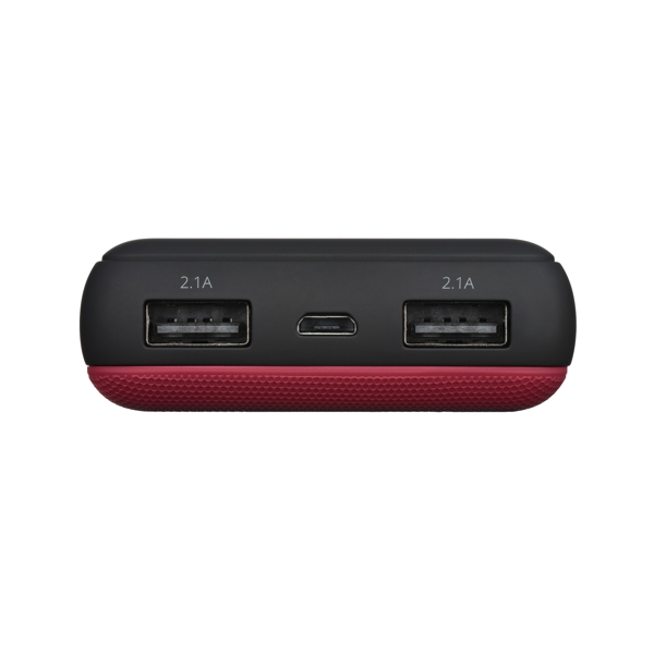 პორტატული დამტენი 2E PB1007AS Power Bank SOTA series Slim 10000 mAh, DC 5V, 2USB-2.1A&2.1A, red