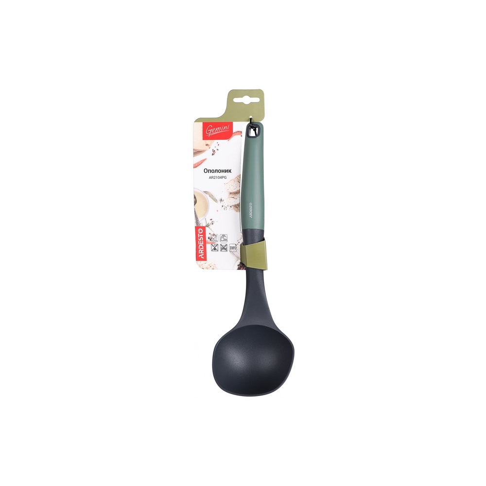 კოვზი ARDESTO AR2104PG GEMINI, Kitchen Spoon, Green/Black