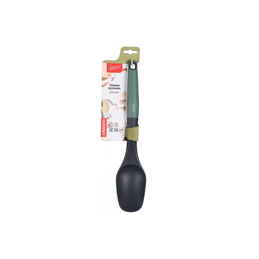 ARDESTO AR2105PG GEMINI, KITCHEN SPOON, Green/Black