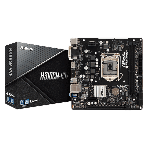 დედა დაფა ASRock H310CM-HDV s1151 H310 2xDDR4 HDMI-DVI-VGA mATX