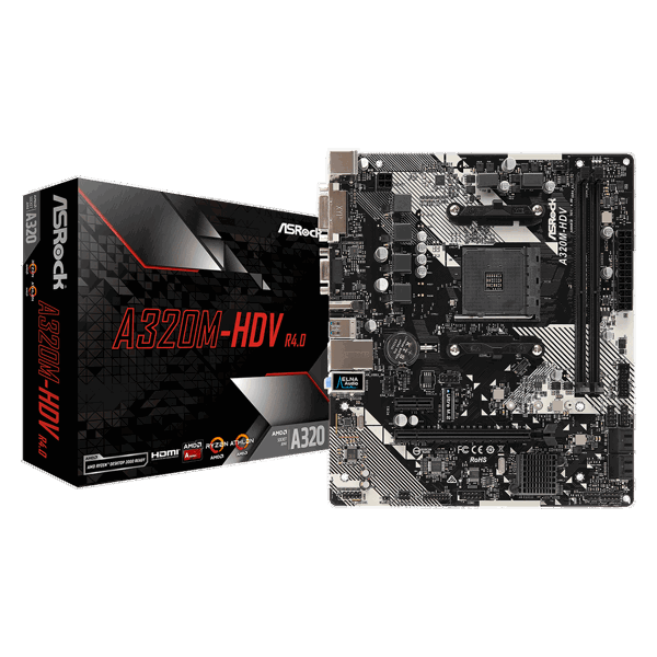 დედა დაფა ASRock A320M-HDV sAM4 A320 2xDDR 4 HDMI-VGA-DVI mATX