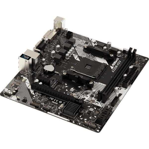 დედა დაფა ASRock A320M-HDV sAM4 A320 2xDDR 4 HDMI-VGA-DVI mATX