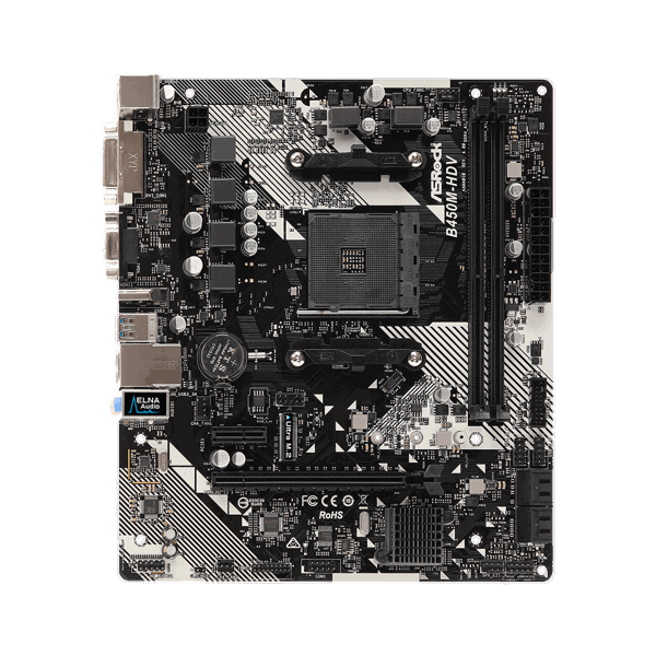 დედა დაფა ASRock B450M-HDV sAM4 B450 2xDDR4 M.2 HDMI-DVI-VGA mATX