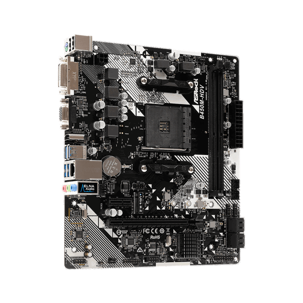 დედა დაფა ASRock B450M-HDV sAM4 B450 2xDDR4 M.2 HDMI-DVI-VGA mATX