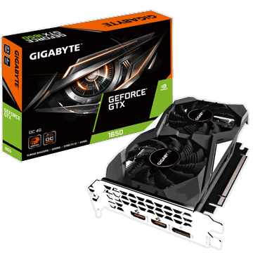 ვიდეო დაფა GIGABYTE GeForce GTX1650 4GB DDR5 128bit DP-HDMIx2 OC