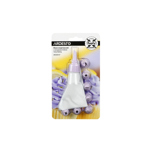 საკონდიტრო შპრიცი ARDESTO AR2307LP Mousse Cream Sack, lilac, plastic