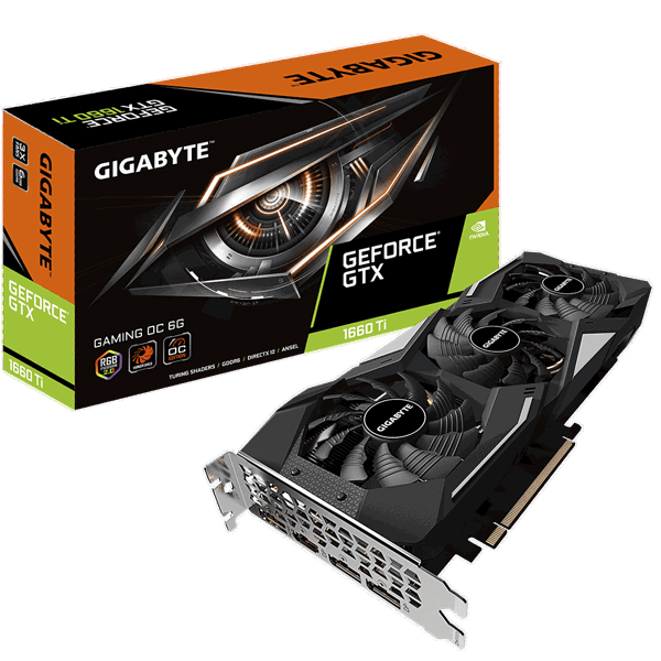 ვიდეო დაფა GIGABYTE GeForce GTX1660TI 6GB DDR6 192bit DPx3-HDMI GAMING OC