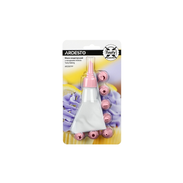 საკონდიტრო შპრიცი ARDESTO AR2307PP Mousse Cream Sack, rose, plastic