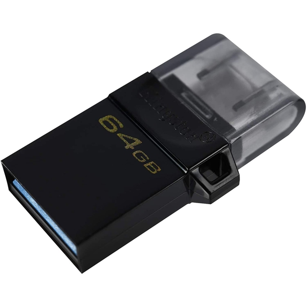 USB ფლეშ მეხსიერება Kingston 64GB USB 3.2 G2 microUSB DT microDuo OTG