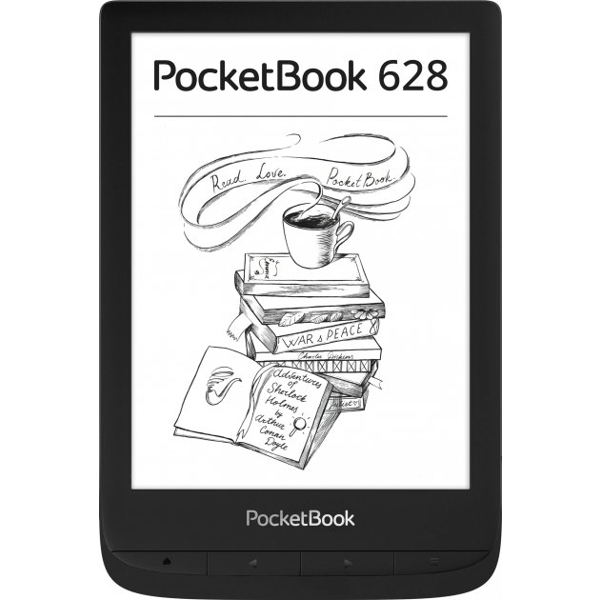 PocketBook PB628-P-CIS, 6", E-Reader, 512MB, 8GB, Wi-Fi, Black