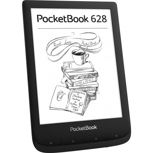 PocketBook PB628-P-CIS, 6", E-Reader, 512MB, 8GB, Wi-Fi, Black