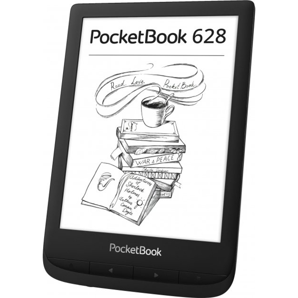 PocketBook PB628-P-CIS, 6", E-Reader, 512MB, 8GB, Wi-Fi, Black