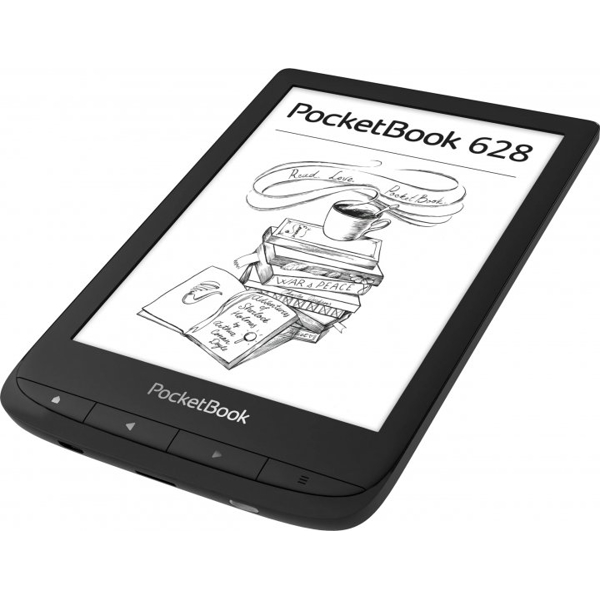 PocketBook PB628-P-CIS, 6", E-Reader, 512MB, 8GB, Wi-Fi, Black