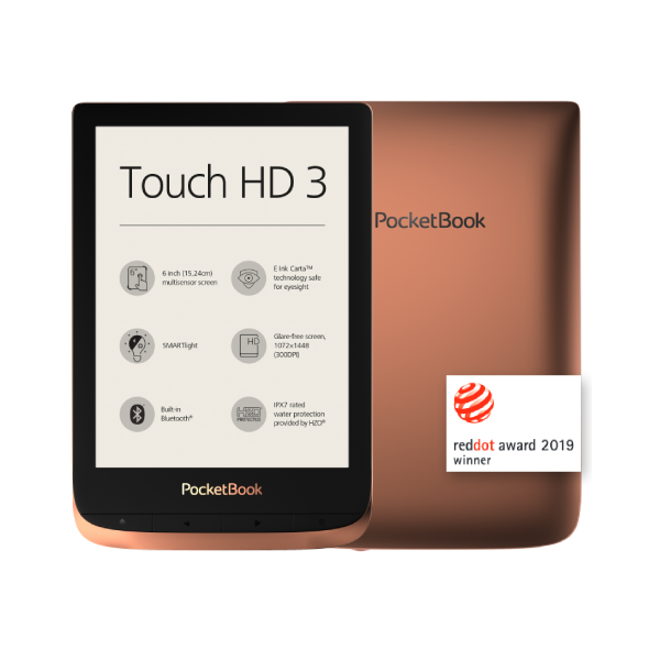 პლანშეტური წიგნი PocketBook e-Reader 632 Touch HD3 Copper