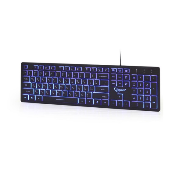 კლავიატურა Gembird KB-UML3-01-RU 3-color backlight multimedia keyboard USB