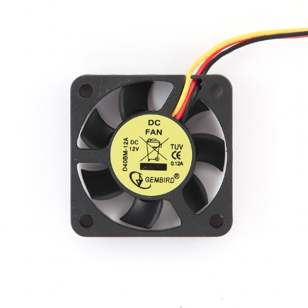 ქულერი: Gembird D40BM-12A 40mm ball bearing cooling fan 12 V