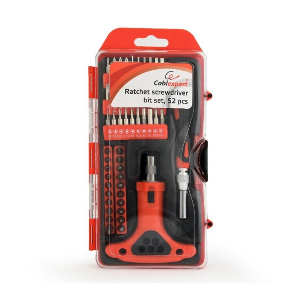 ხელსაწყოების ნაკრები Gembird TK-SD-12 Ratchet screwdriver bit set 52 pcs