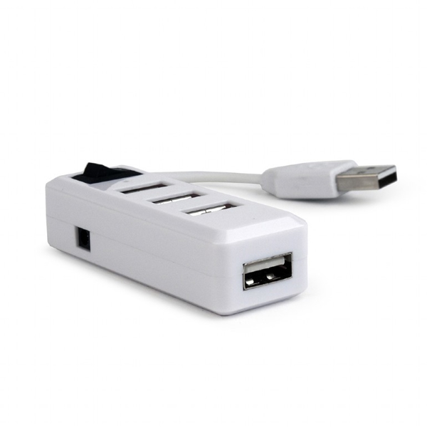 USB ჰაბი Gembird UHB-U2P4-21 USB 2.0 4-port hub with switch white