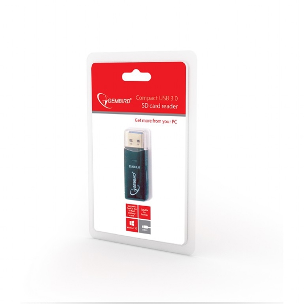 ბარათის წამკითხველი: Gembird UHB-CR3-01 SD+Micro-SD card reader USB 3.0