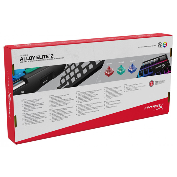 კლავიატურა HyperX Gaming Keyboard Alloy Elite RGB 2.0 Ru