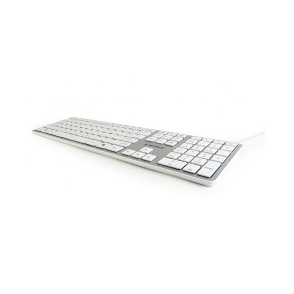 კლავიატურა Gembird KB-MCH-02-W Chocolate Keyboard US layout white