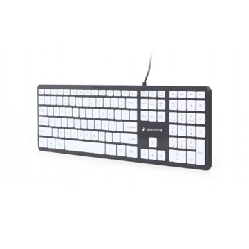 კლავიატურა: Gembird KB-MCH-02-BKW Chocolate Keyboard US layout black body white keys