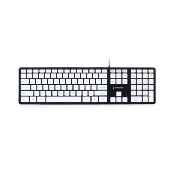 კლავიატურა: Gembird KB-MCH-02-BKW Chocolate Keyboard US layout black body white keys