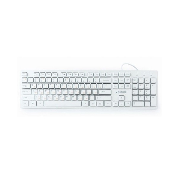 კლავიატურა Gembird KB-MCH-03-W-RU Multimedia "chocolate" keyboard USB RU