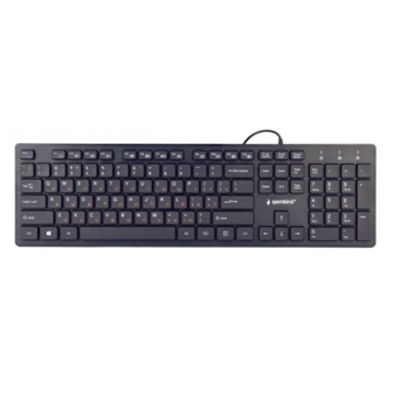 კლავიატურა Gembird KB-MCH-03-RU Multimedia "chocolate" keyboard USB RU layout black