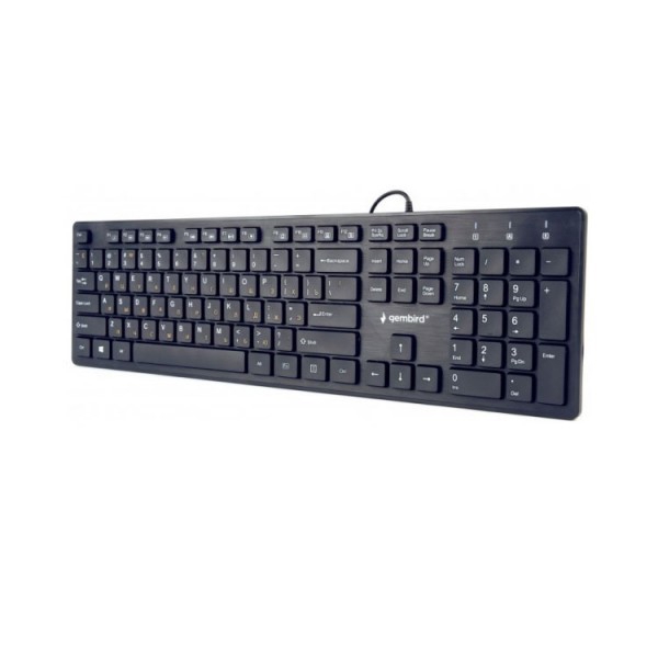 კლავიატურა Gembird KB-MCH-03-RU Multimedia "chocolate" keyboard USB RU layout black