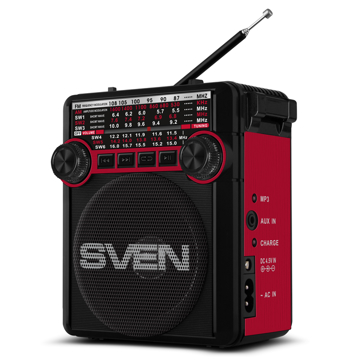 რადიო მიმღები Sven SRP-355 Speakers Red