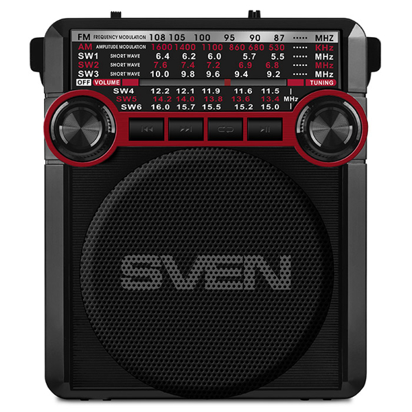 რადიო მიმღები Sven SRP-355 Speakers Red