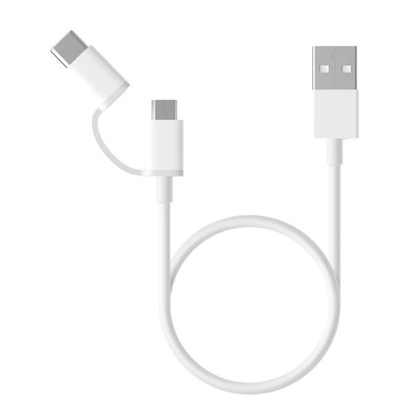 კაბელი Xiaomi Mi 2-in-1 USB Cable Micro USB to Type C (100cm) SJV4082TY