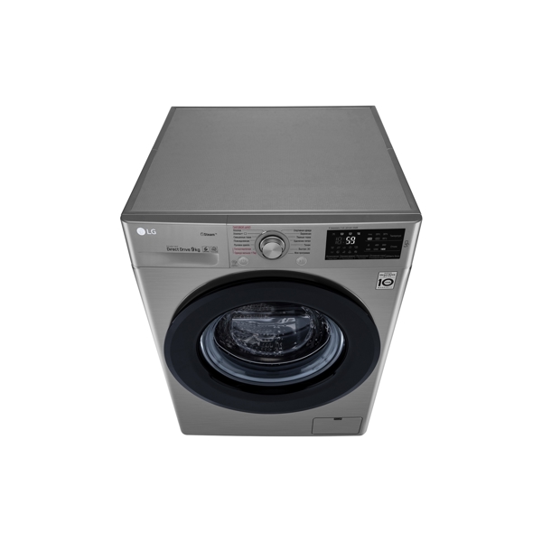 სარეცხი მანქანა LG F-4M5VS6S A 9kg, 1400 RPM Dark Silver