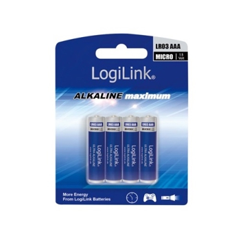 ელემენტი Logilink LR03B4 Battery Ultra Power Alkaline AAA 4pcs Blister