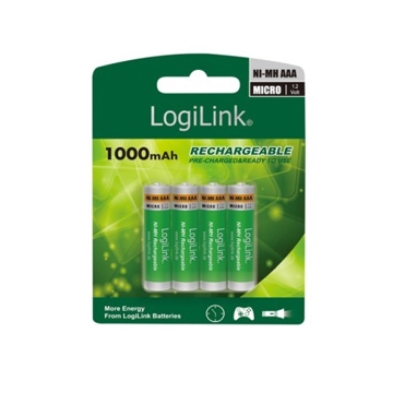 ელემენტი Logilink LR03RB4 Battery Rechargeable NiMH AAA 4pcs Blister