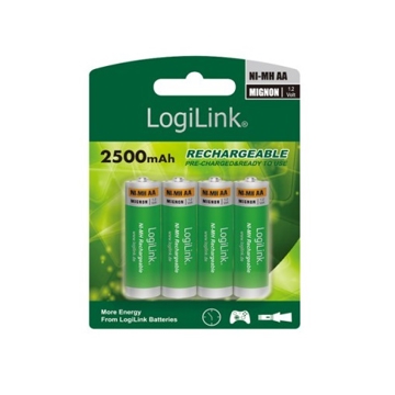 ელემენტი Logilink LR6RB4 Battery Rechargeable NiMH AA 4pcs Blister