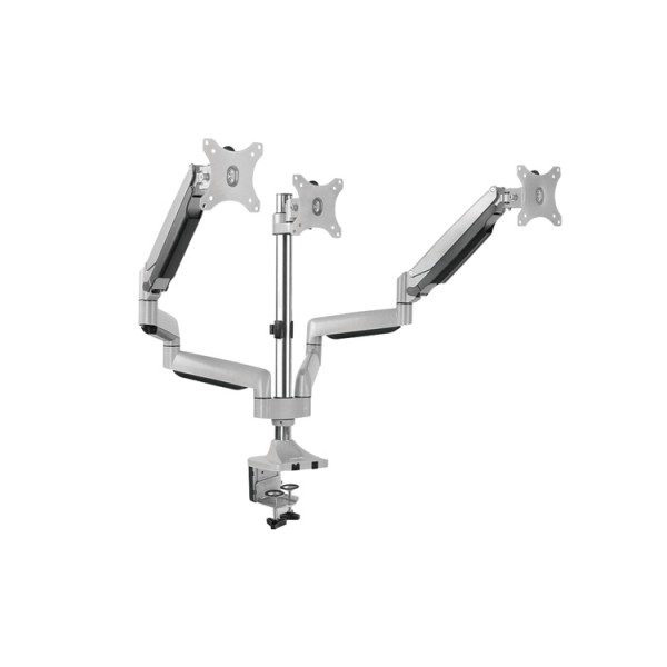 მონიტორის საკიდი Logilink BP0052 Triple Monitor Desk mount, 13"-32" gas spring aluminum